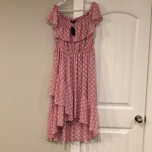 NEW Lane Bryant 14/16 Pink Polka Dotted Dress